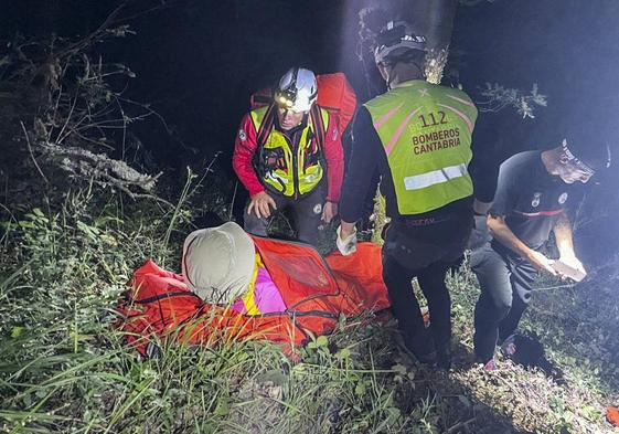 Rescate de la mujer que se perdió la semana pasada en dos ocasiones en Liébana.