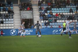 Samba, con el Langreo en el partido de la pasada temporada en El Malecón.