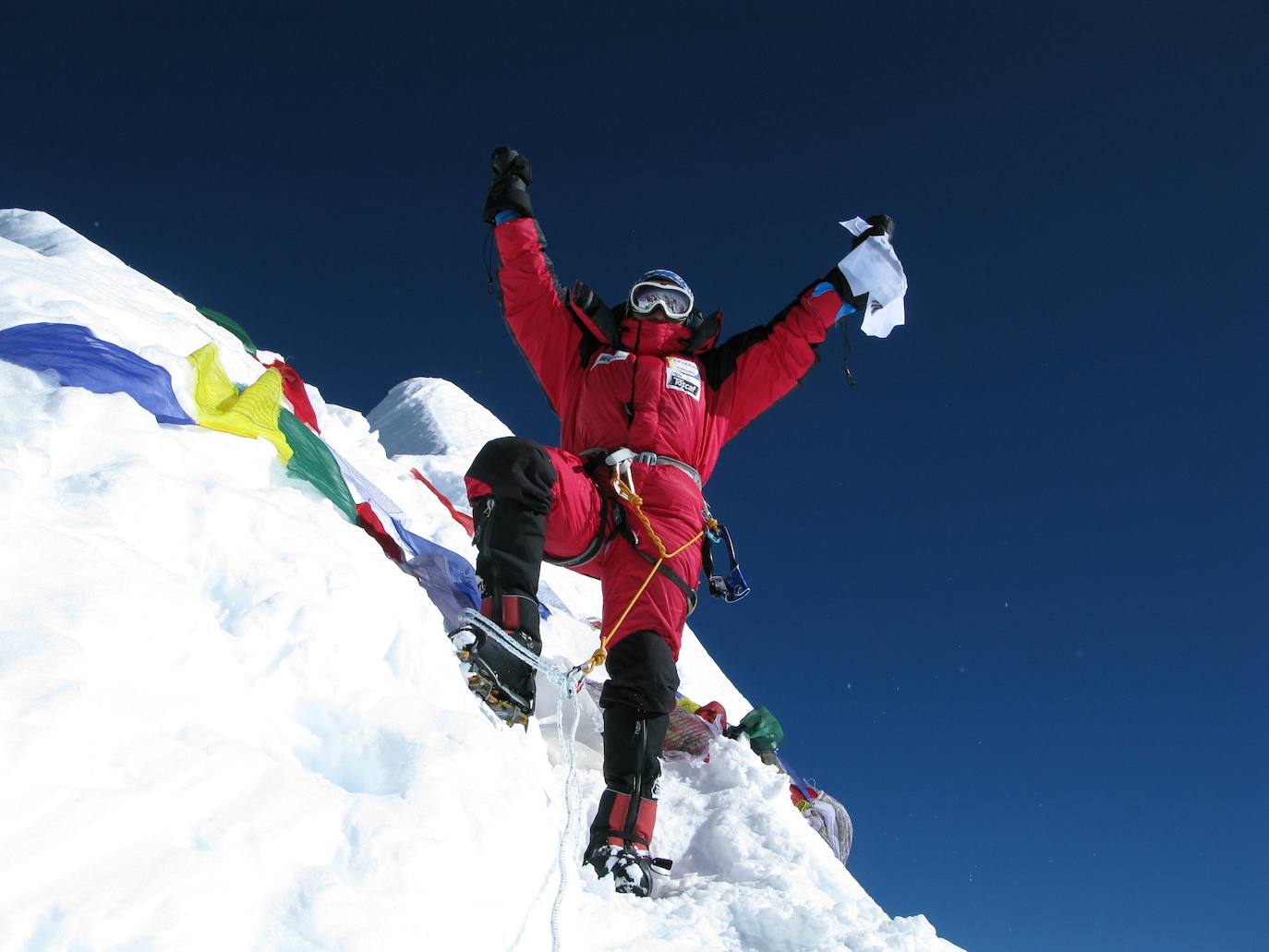 La alpinista Rosa María Fernández Rubio durante una de sus expediciones.