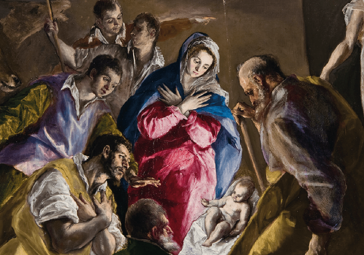 El Greco. Fragmento de 'Adoración de los Pastores (1577-1579). Óleo sobre lienzo. 210 x 128 cm. Colección Fundación Botín.