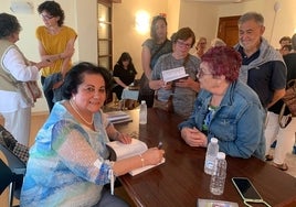 Gilda, este jueves, en la firma de libros.