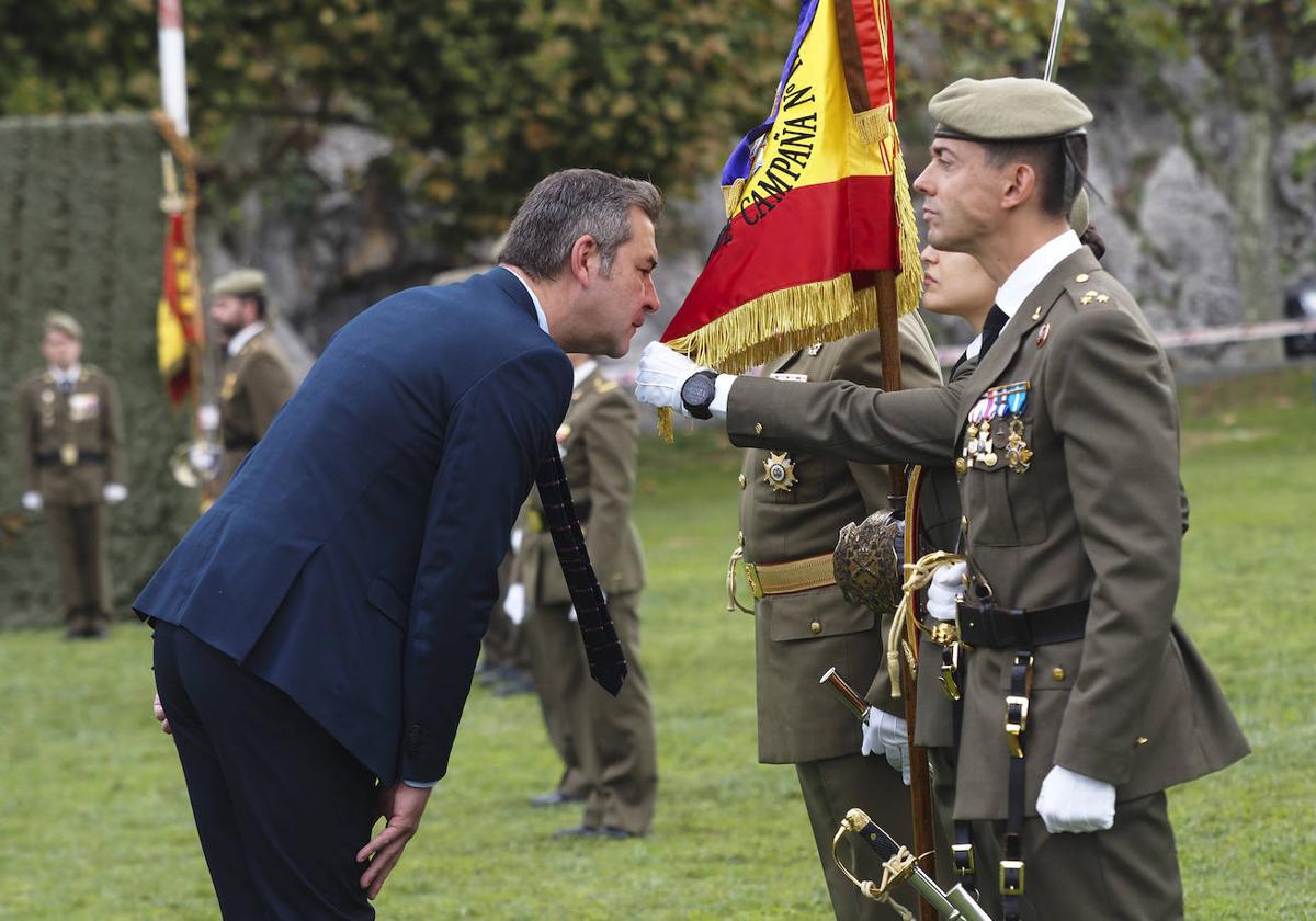 Imagen de una jura de bandera celebrada en Cantabria.