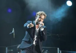 David Bisbal, durante un concierto en Granada.