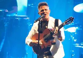 Alejandro Sanz en un concierto en Madrid.