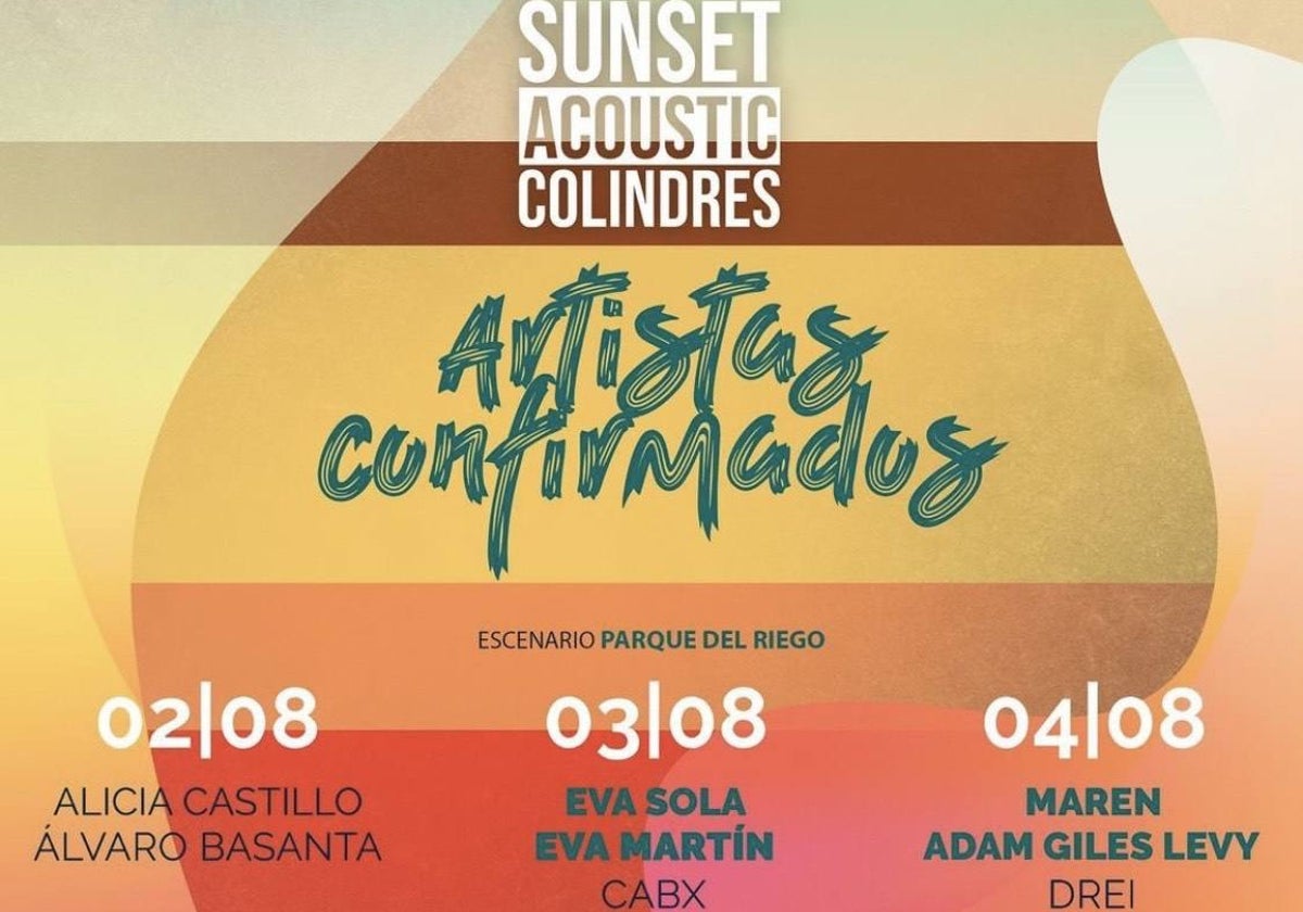 Cartel del festival Sunset Acoustic