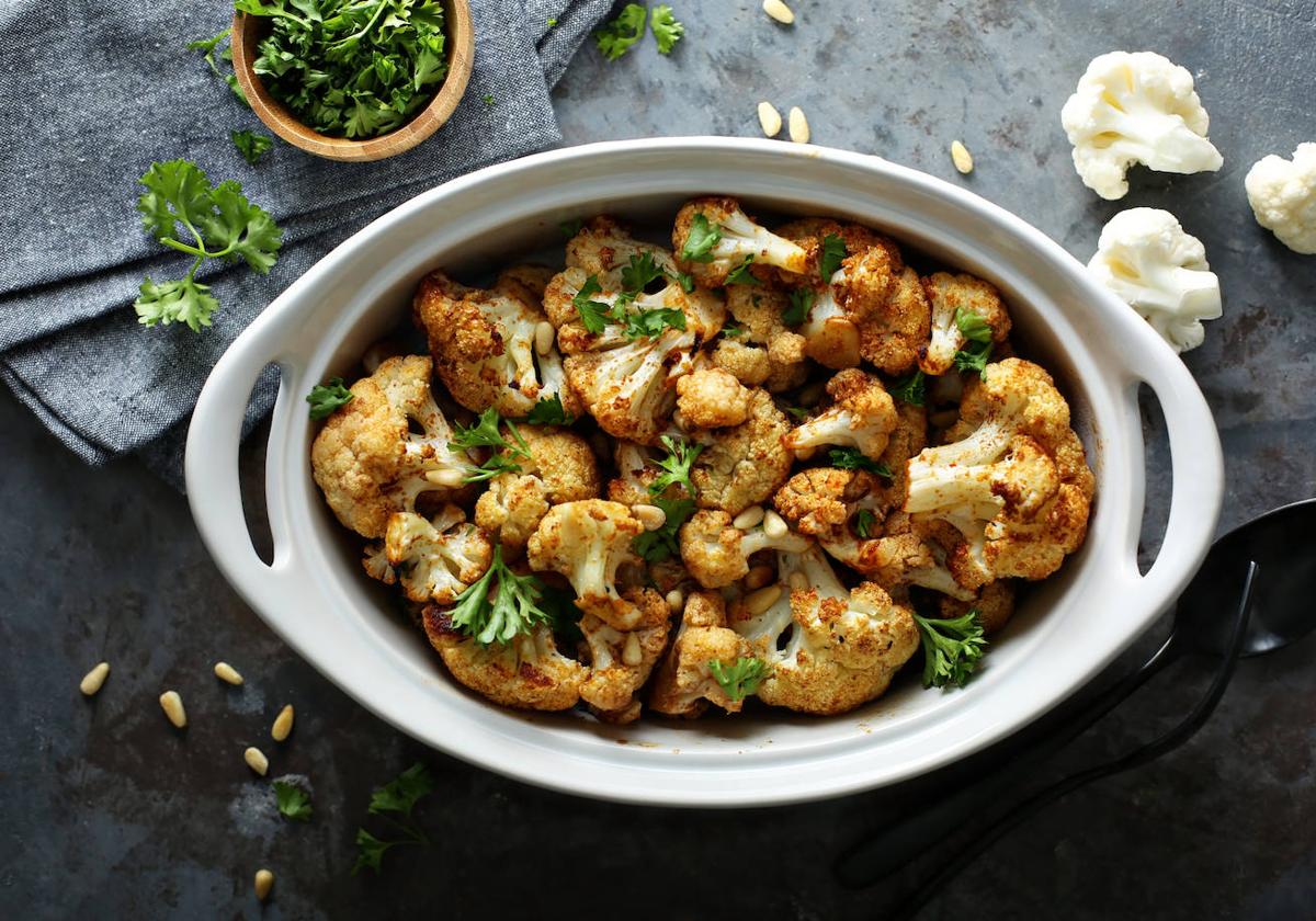 Coliflor especiada al horno