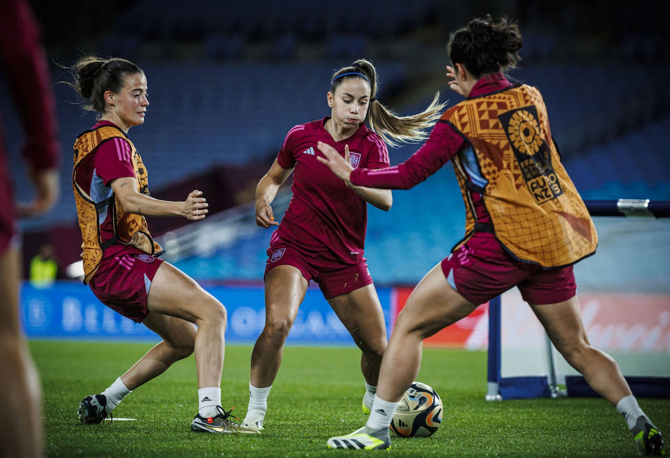 La futbolista entrena por última vez en territorio australiano antes de la final del Mundial.