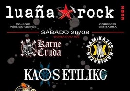 Cartel del festival de rock que tendrá lugar este fin de semana.