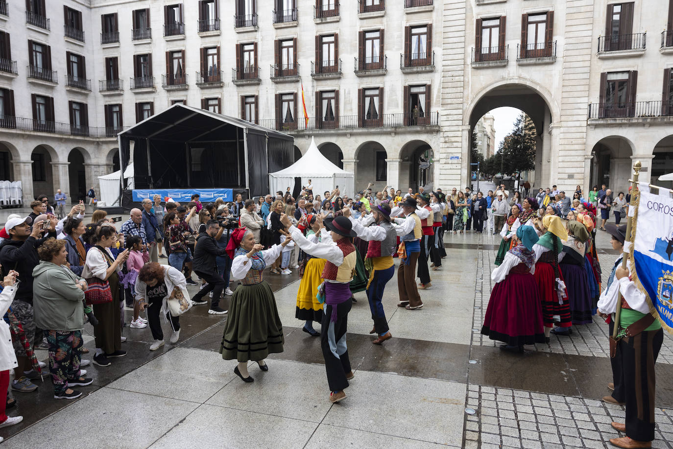 Imagen de esta mañana en La Porticada.