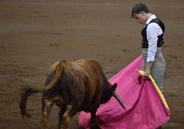 Manuel García, en el II Certamen de Escuelas Taurinas de Cantabria celebrado hace unos días.