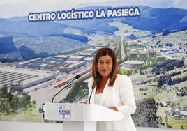 La presidenta regional, durante su intervención en el acto