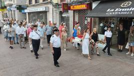 Momento de la procesión, celebrada este domingo en Santander.