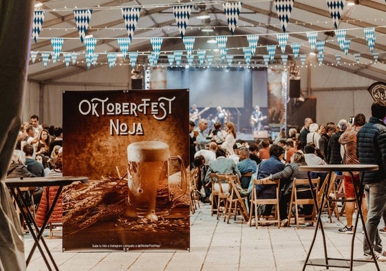 Celebración del Oktoberfest el pasado año en la Plaza de la Villa.