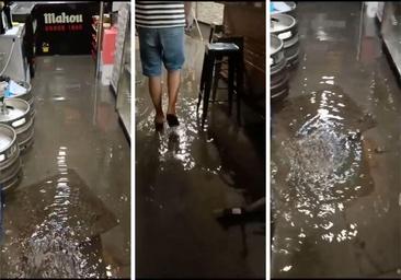 «Los clientes tuvieron que salir corriendo y estuve hasta las doce de la noche achicando agua»