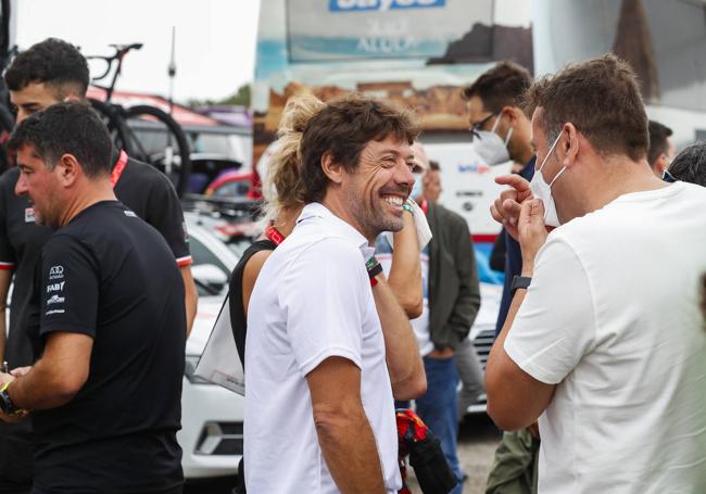 Óscar Freire, en la salida de Liencres.