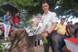 Víctor González ganó ayer el Memorial Zurdo de Bielva.