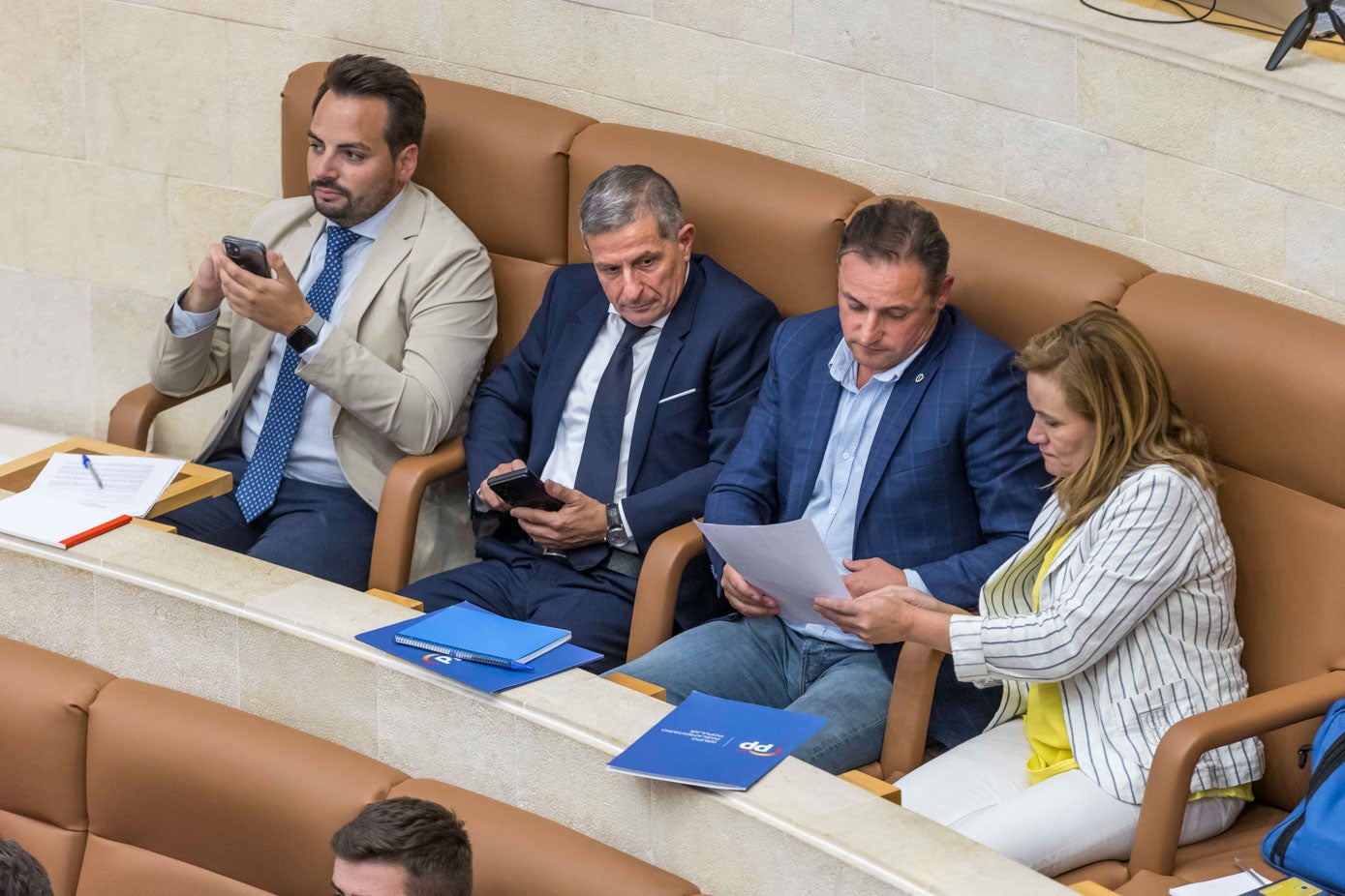 Los diputados populares Álvaro Aguirre, Rafael de la Gándara, Alfonso Gutiérrez y Yolanda García.