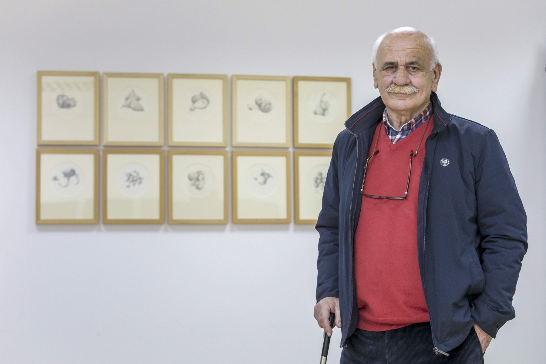 Faustino Cuevas (Cabezón de la Sal), en una de sus última muestras, en la Fundación Bruno Alonso.