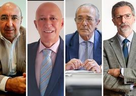 De izquierda a derecha, Ángel Pedraja, Pedro Fernández, Pedro Nalda y Ezequiel San Emeterio