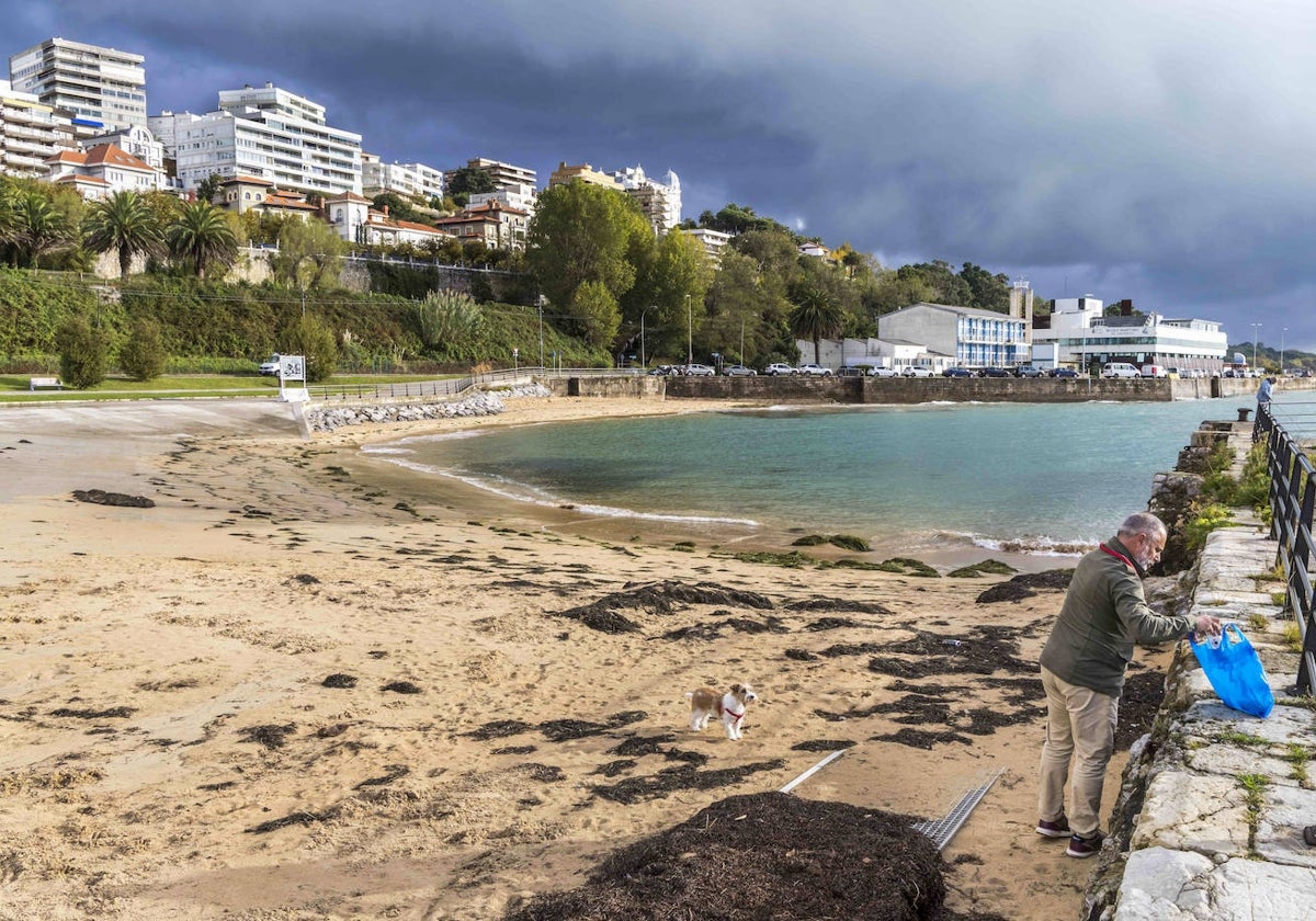 La acumulación de arena y algas es evidente al fondo de la rampa.