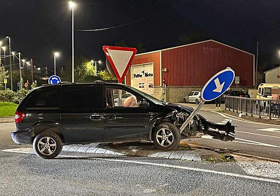 El coche siniestrado.