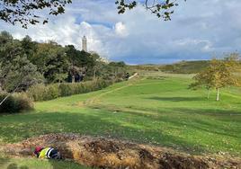 Inicio de las obras del parque 2020, ubicado junto a la zona de eucaliptos y pinos de la vaguada de Cabo Mayor.