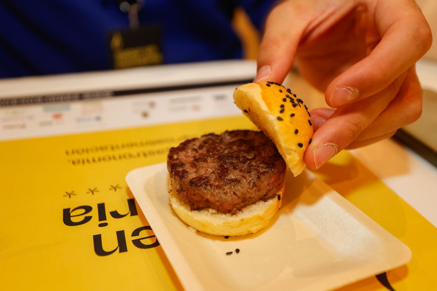 Mini hamburguesa de wagyu.