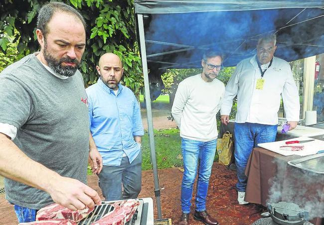 Los cocineros David Pérez, Ricardo Sotres, Miguel Ángel de la Cruz y Juan Antonio González.