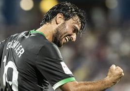 Clément Grenier celebra su gol en Zaragoza, que sirvió para empatar el partido.