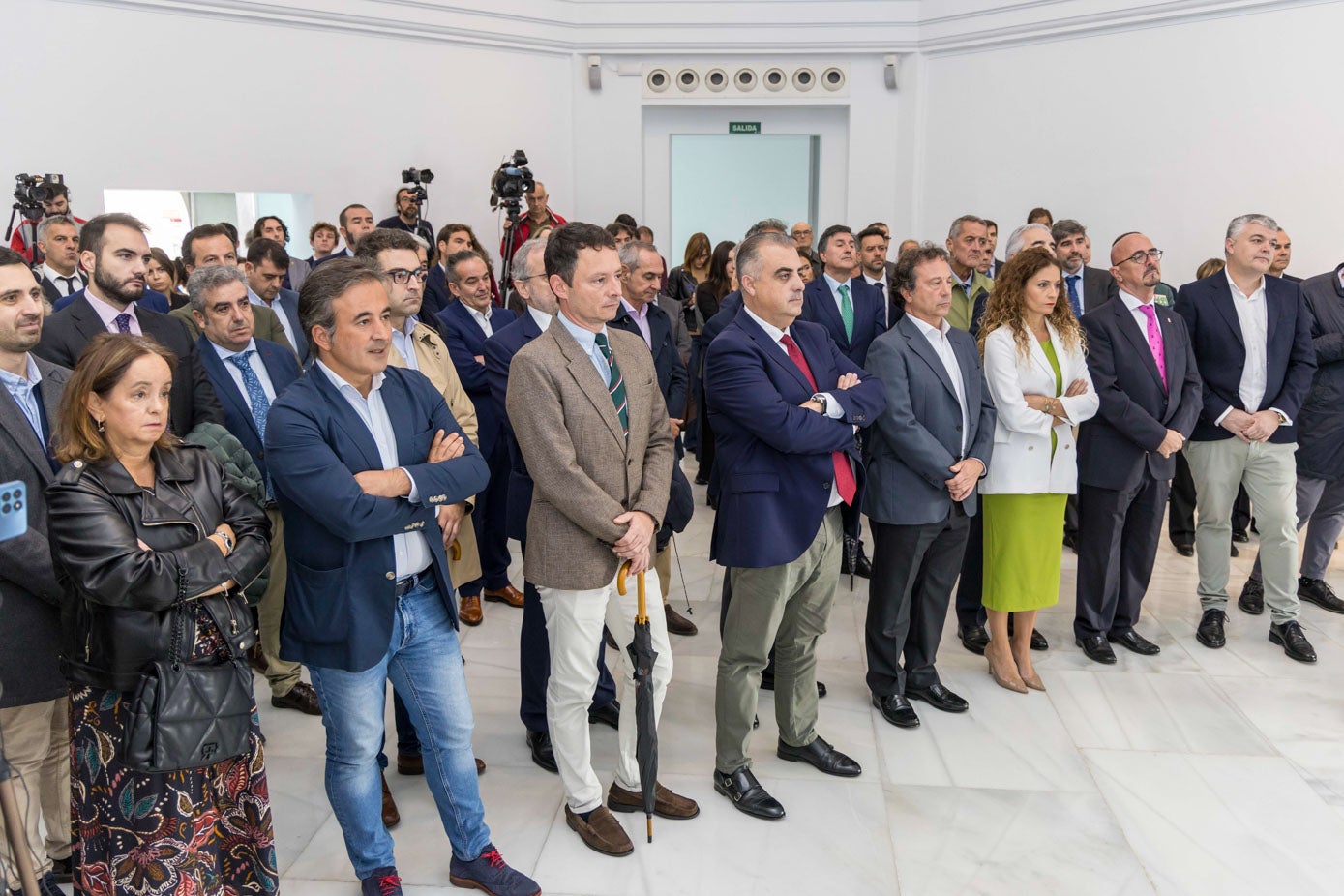 Autoridades e invitados, durante el acto celebrado en el Palacete del Embarcadero.