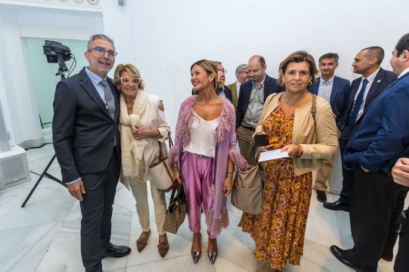 Díaz, junto a sus familiares, a los que agradeció su apoyo durante el discurso.