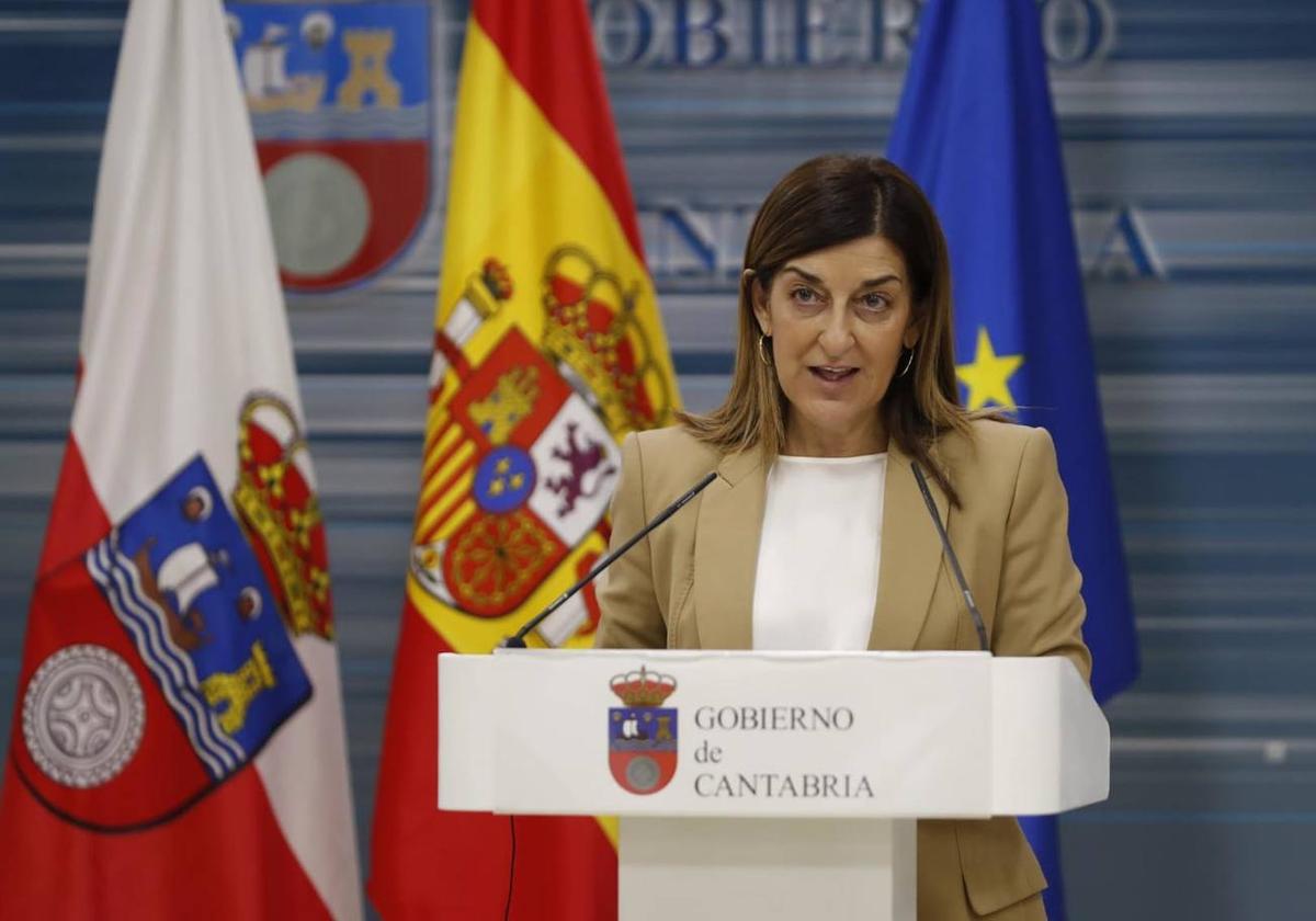 Buraga, esta mañana en la sede del Gobierno de Cantabria.