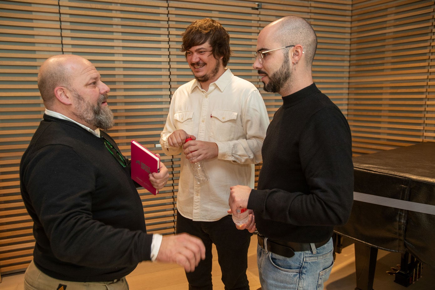 Óscar Solana (bartender profesional), David Chamorro y Carlos Colomina, de Food Idea Lab