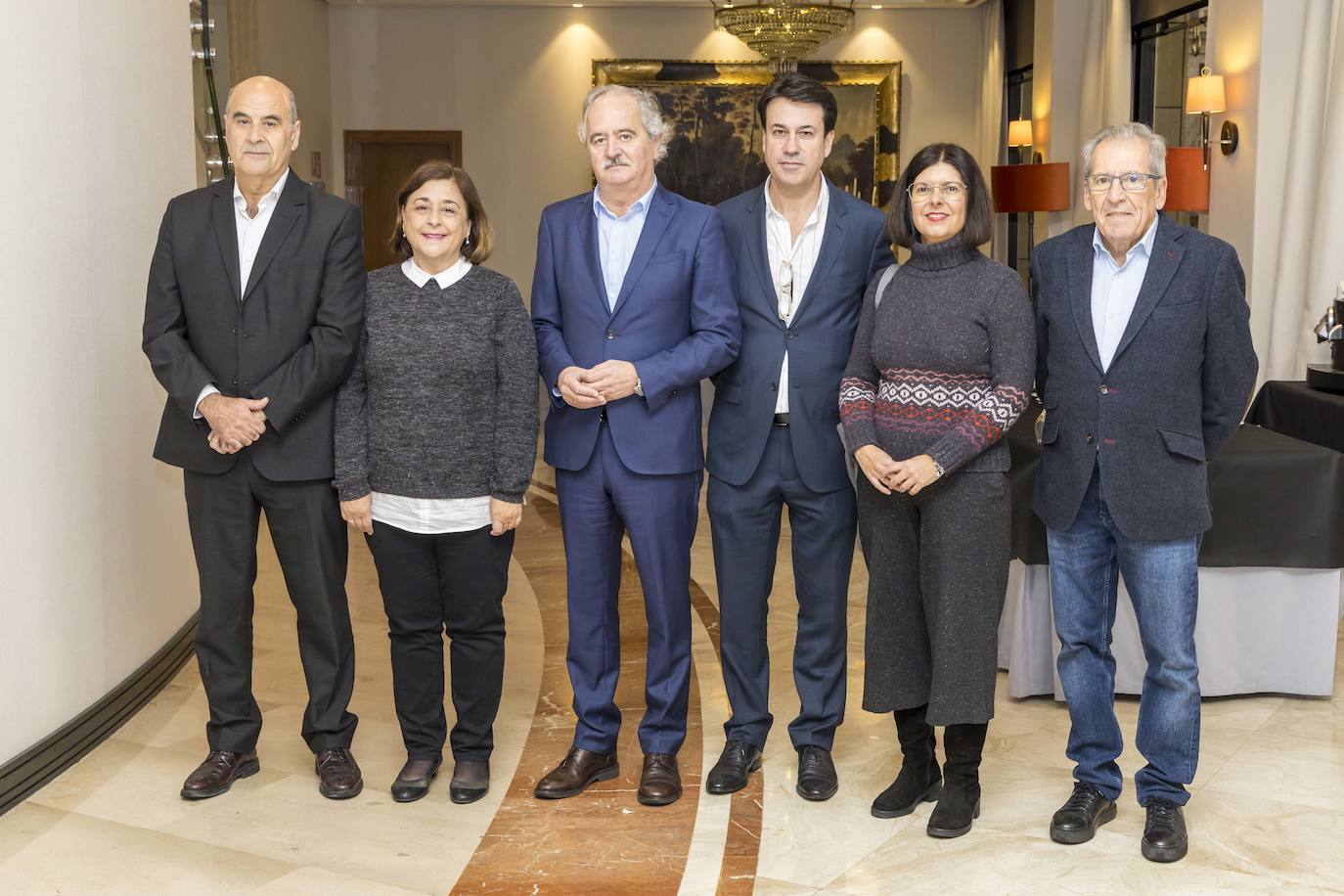 Justino Sánchez, Mercedes Martínez, Joaquín Moro, José Antonio Imbert, Henar Scheilch y Víctor Gijón.