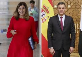 María José Sáenz de Buruaga y Pedro Sánchez.