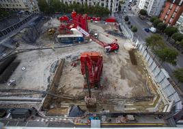 Foto de archivo del estado de las obras del Mupac en el solar de Puertochico en elmes de octubre.