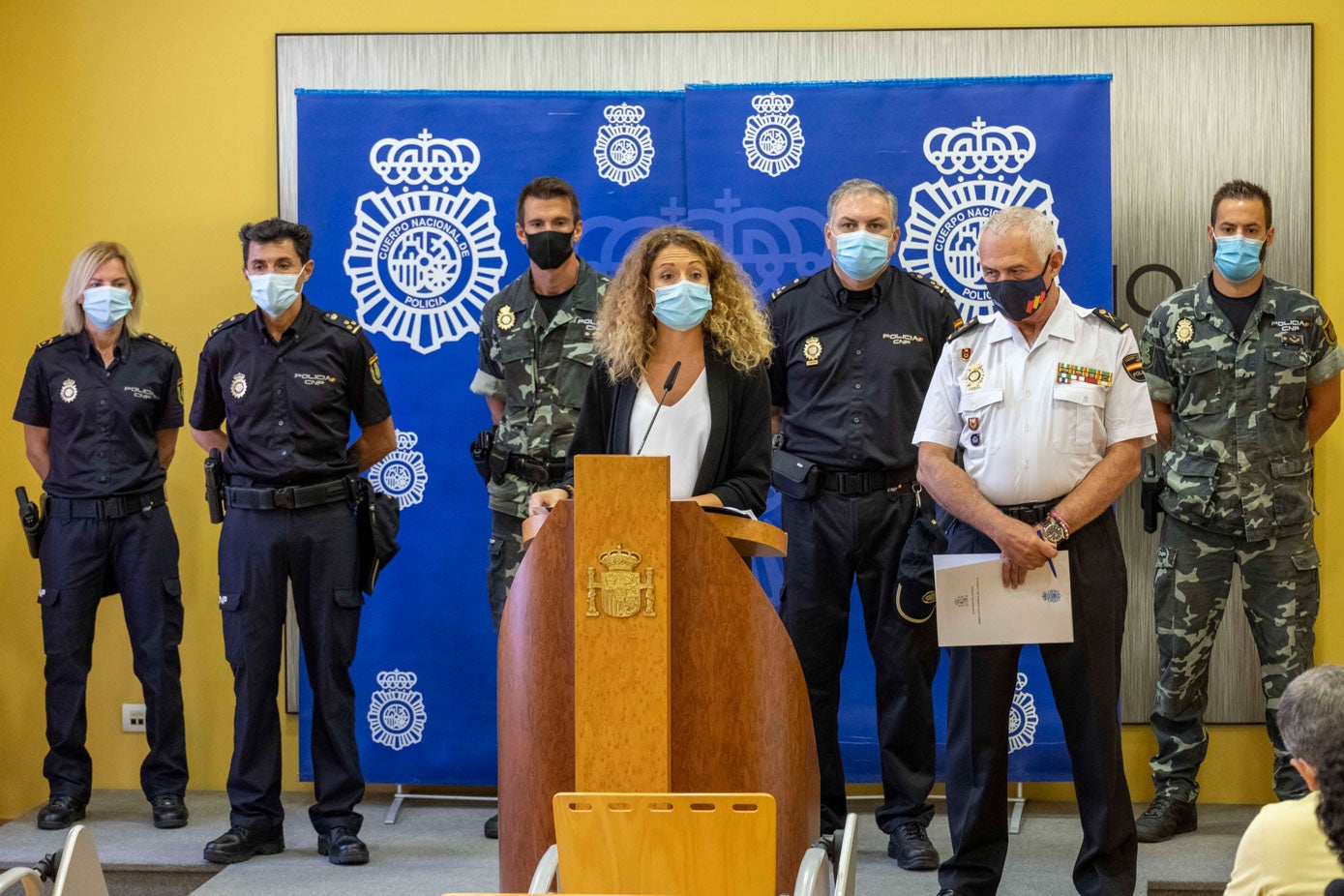 Rueda de prensa de Héctor Moreno, jefe superior de la Policía Nacional en Cantabria y Ainoa Quiñones, Delegada del Gobierno, en la rueda de prensa sobre el asesinato de Nancy Paola Reyes en la delegada del Gobierno.