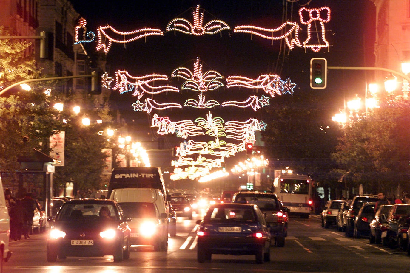 Luces en la calle Calvo Sotelo.