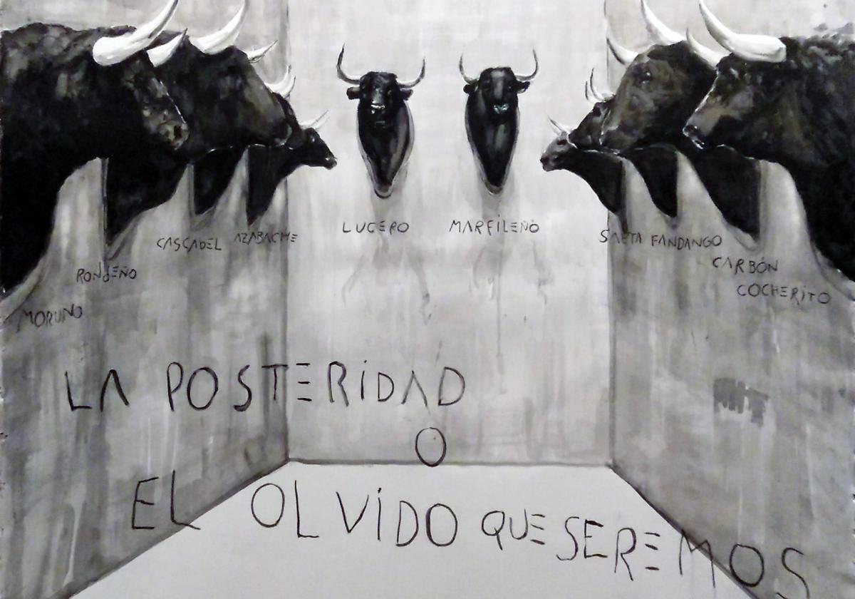 'La posteridad o el olvido', 2023. Acuarela sobre papel.