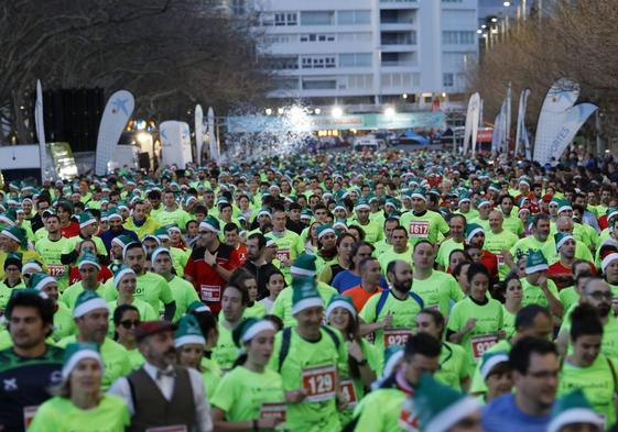 Imagen de la San Silvestre del año pasado de Santander