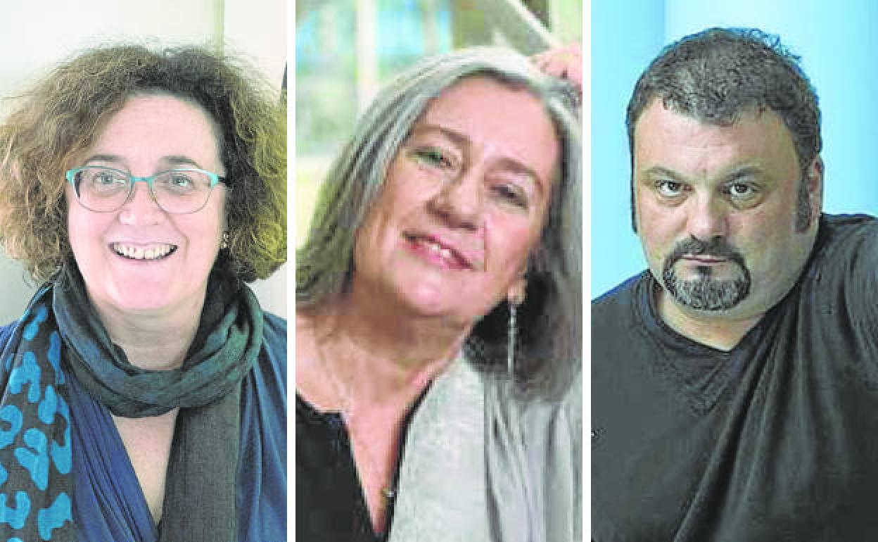 Marimar Fernández Doval, Marta Gutiérrez Osés y Sandro Cordero.