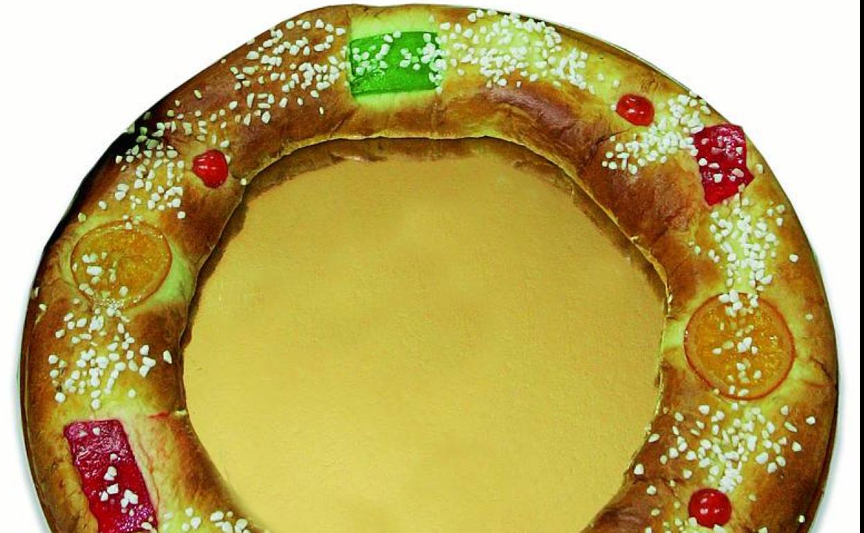 Roscón de reyes de elaboración casera. 