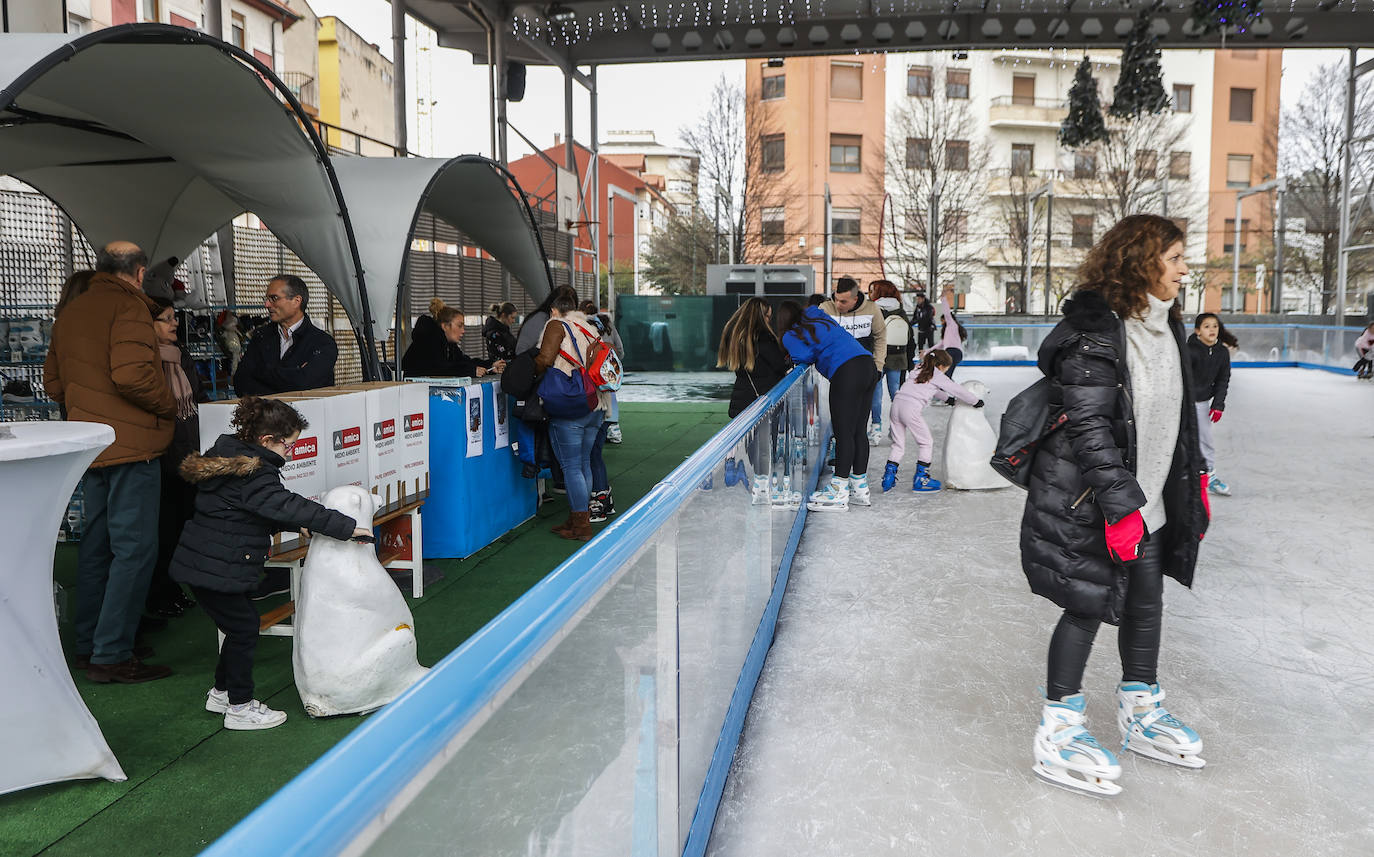 Fotos: Patinaje gratuito sobre hielo a cambio de donar libros