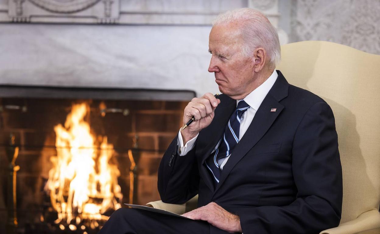 Joe Biden, este viernes en un despacho de la Casa Blanca.