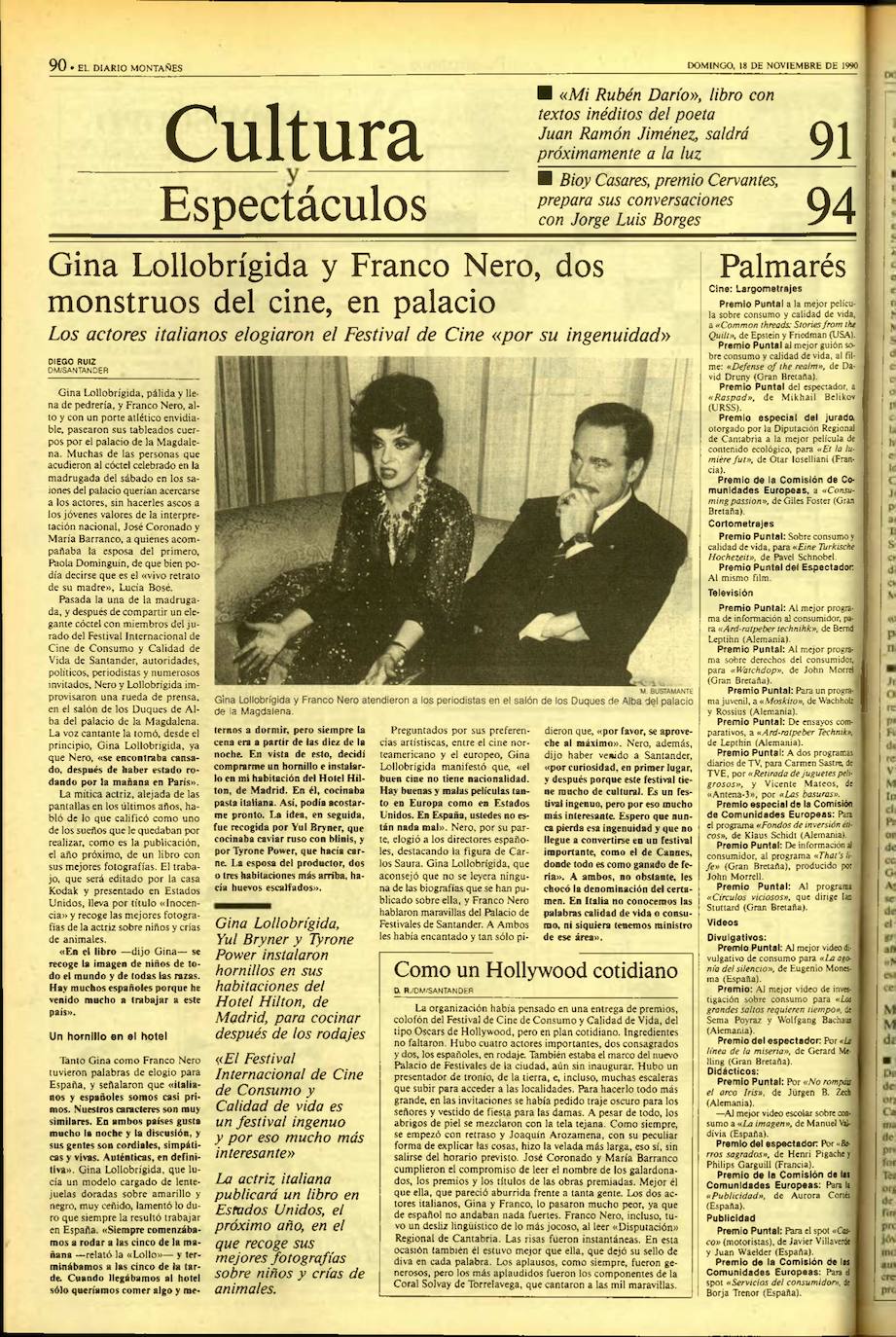 Fotos: La fugaz visita de Gina Lollobrigida a Santander en 1990