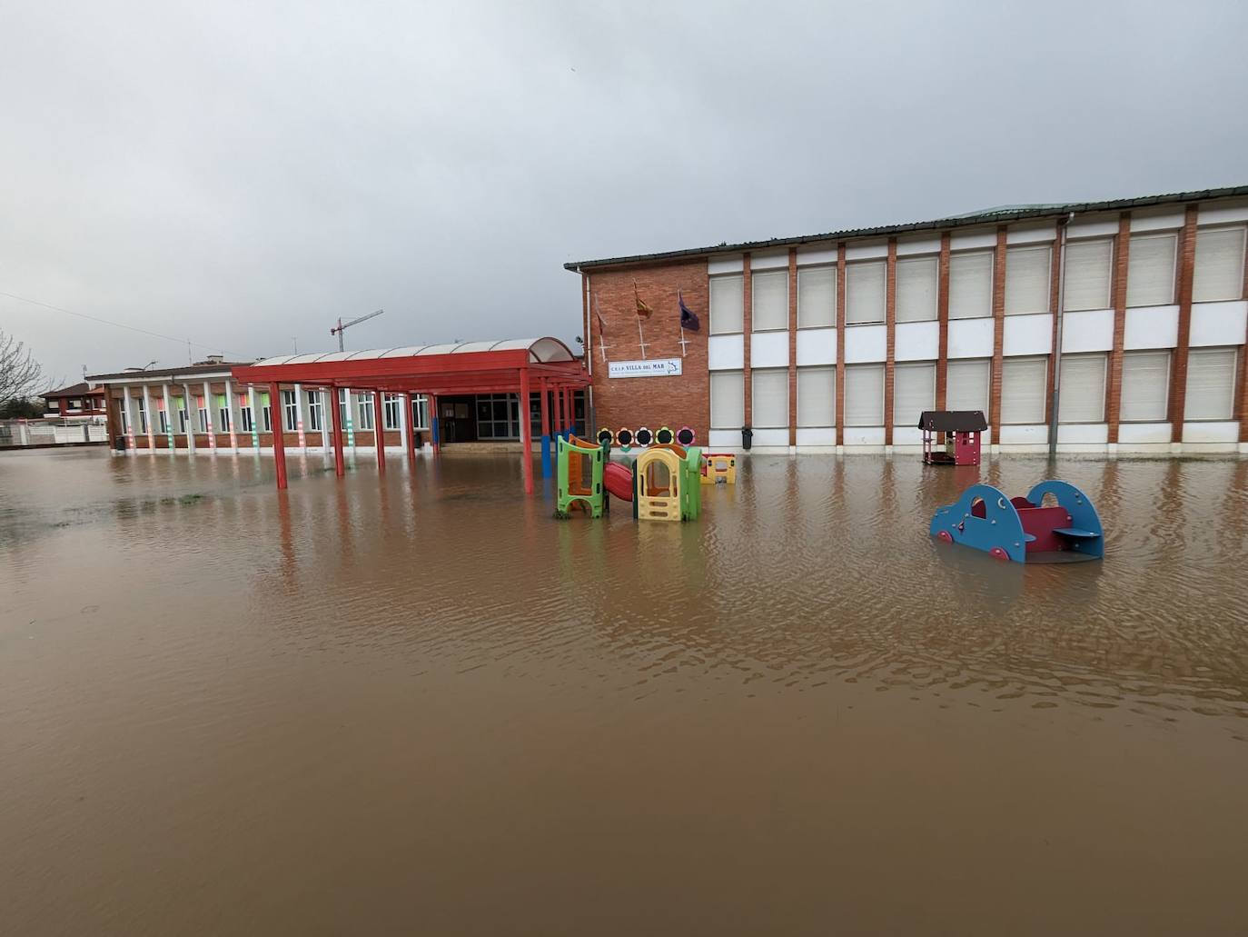 Inundación del colegio Villa del Mar.