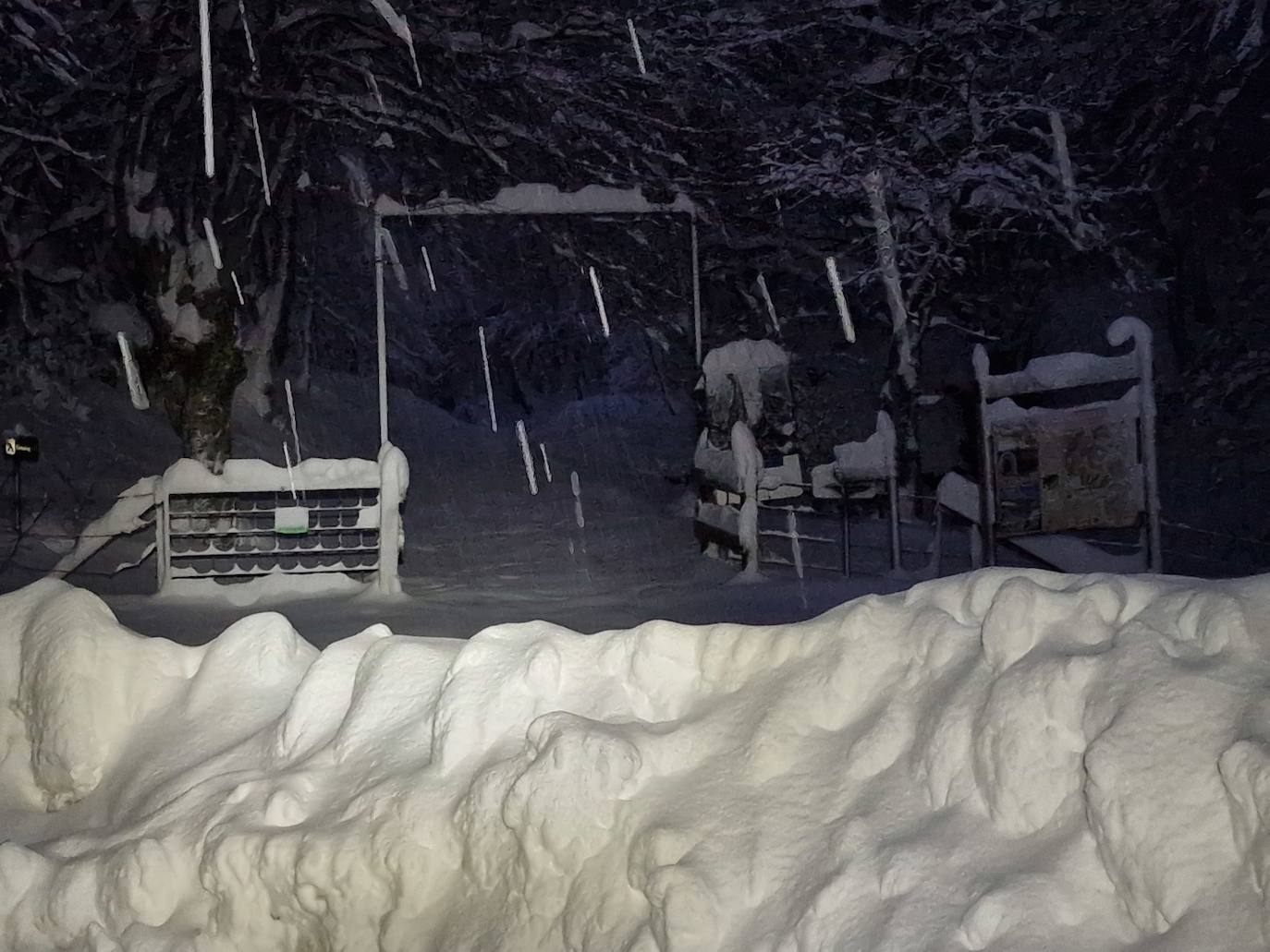 El volumen de nieveo acumulada permite hacerse una idea de la intensidad de las nevadas en la zona de Fuente Dé.