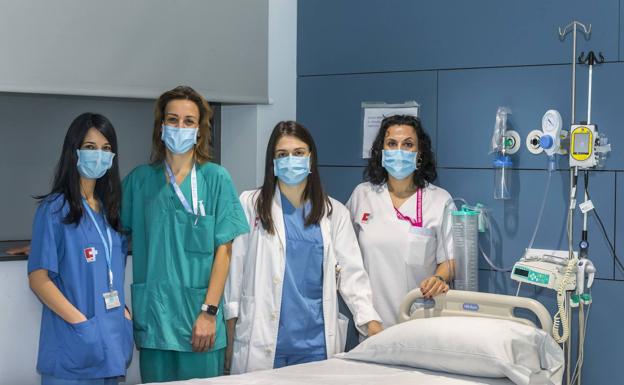 Desde la izquierda,Ana Merino, Isabel Melgosa, Bárbara Arozamena y Fátima Vacas. 