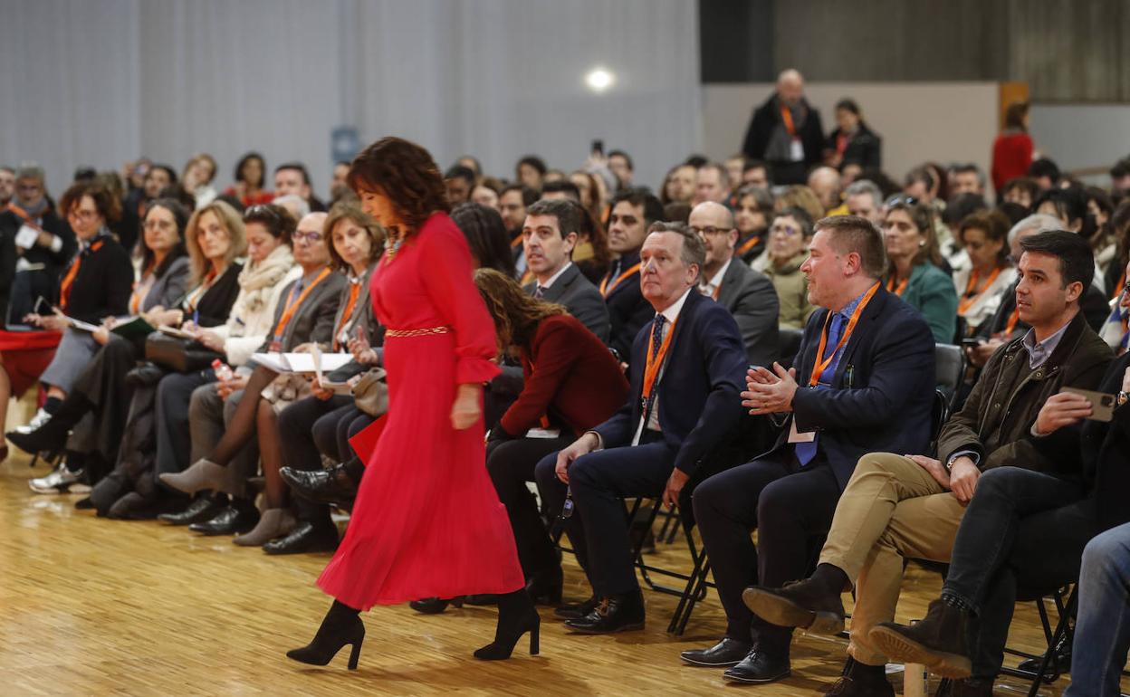 La consejera Ana Belén Álvarez, antes de intervenir en la jornada celebrada este miércoles en Santander 