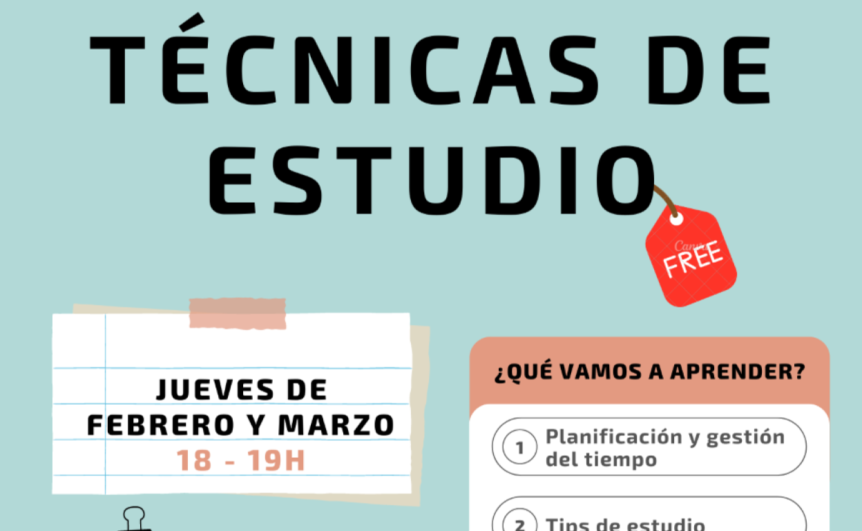 Cartel del taller de estudio.